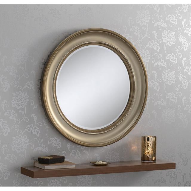 Lessard Round Framed Wall Mounted Accent Mirror Ophelia & Co. Finish: Bronze/Silver on Productcaster.