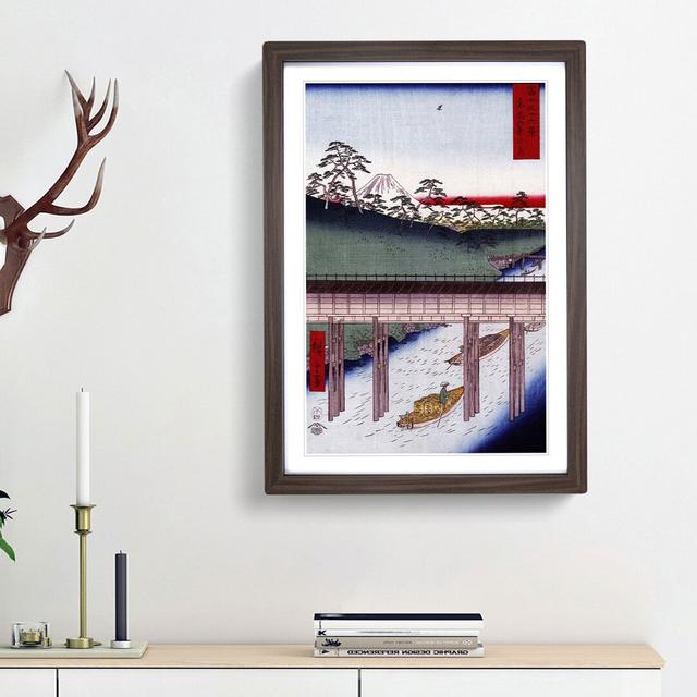 Ochanomizu by Utagawa Hiroshige - Picture Frame Painting Print East Urban Home Frame Option: Walnut Framed, Size: 87cm H x 62cm W x 2cm D on Productcaster.