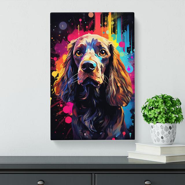 Cocker Spaniel Futurism Art - No Frame Print Marlow Home Co. Size: 76cm H x 50cm W x 3cm D on Productcaster.