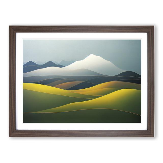 Serene Meadow Landscape Vol.2 - Picture Frame Graphic Art Alpen Home Frame Colour: Walnut, Size: 46cm H x 64cm W x 2cm D on Productcaster.