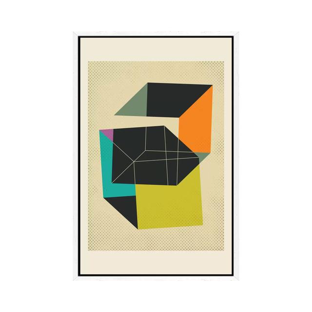 Cubes V by Jazzberry Blue - Print on Canvas East Urban Home Format: White Floater Framed, Size: 101.6cm H x 66.04cm W x 3.8cm D on Productcaster.