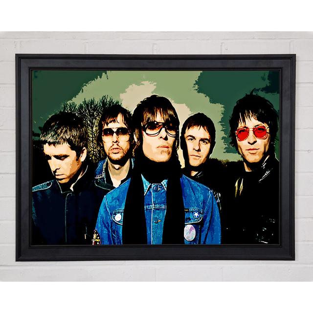 Oasis Pop Art Colour - Print Ebern Designs Size: 84.1cm H x 118.9cm W x 1.5cm D on Productcaster.