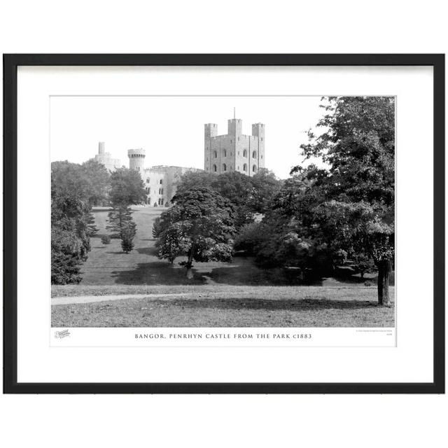 'Bangor, Penrhyn Castle from the Park C1883' - Picture Frame Photograph Print on Paper The Francis Frith Collection Size: 60cm H x 80cm W x 2.3cm D on Productcaster.