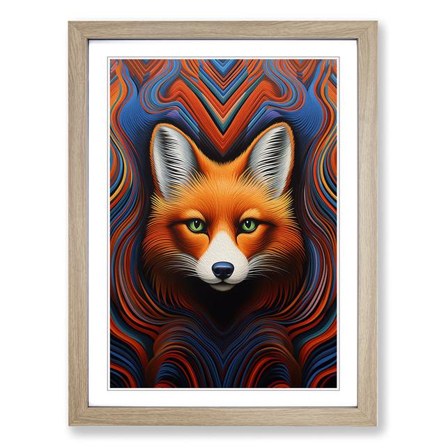 Fox Op Alpen Home Format: Oak Framed, Size: 46cm H x 34cm W on Productcaster.