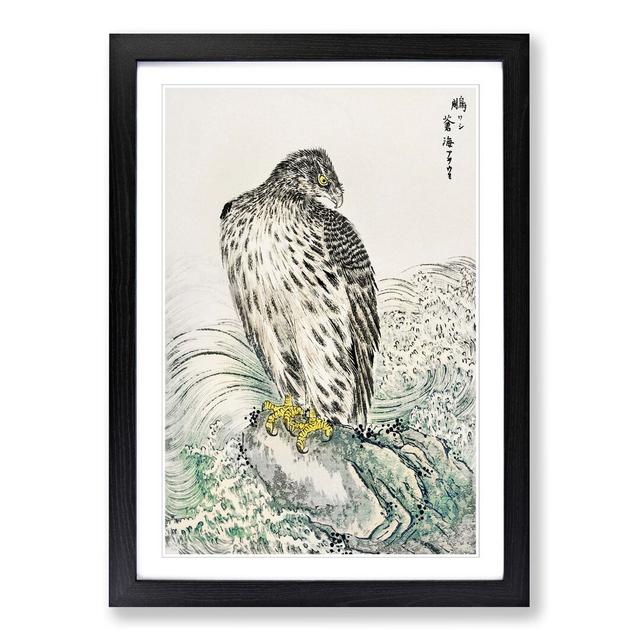 Japanese Golden Eagle by Numata Kashu - Picture Frame Painting Print East Urban Home Size: 65cm H x 48cm W x 2cm D, Format: Black Framed on Productcaster.