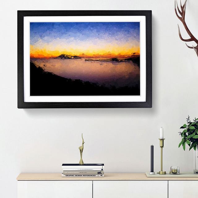 Sunset in Kythnos Greece in Abstract - Picture Frame Graphic Art Print East Urban Home Frame Option: Black Framed, Size: 36cm H x 48cm W x 2cm D on Productcaster.