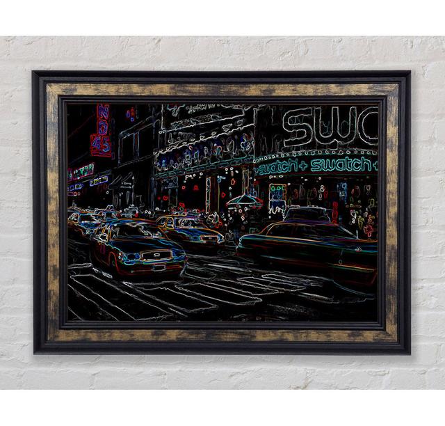 New York Psychedelic - Single Picture Frame Art Prints Bright Star Size: 42cm H x 59.7cm W x 8cm D on Productcaster.