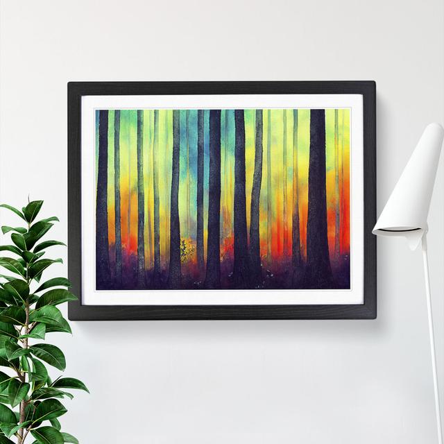 Forest in Colour Vol.8 - Picture Frame Painting Alpen Home Size: 46cm H x 64cm W x 2cm D, Frame Colour: Black on Productcaster.