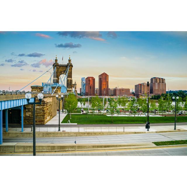 John A. Roebling Suspension Bridge by Natchittamai - Wrapped Canvas Photograph 17 Stories Size: 20cm H x 30cm W on Productcaster.