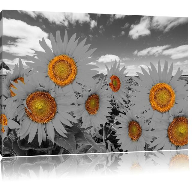 Leinwandbild Tolles Sonnenblumenfeld East Urban Home Größe: 60 cm H x 80 cm B on Productcaster.