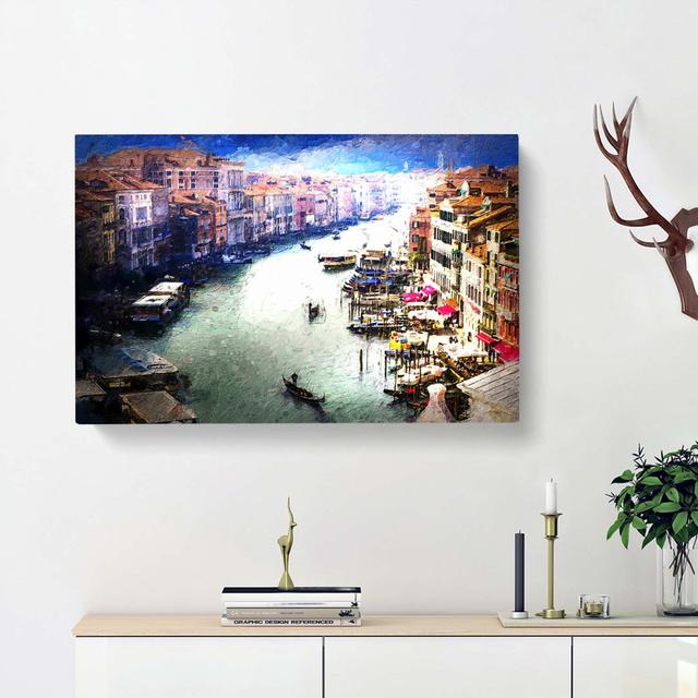 Grand Canal In Venice Italy - Wrapped Canvas Painting East Urban Home Size: 40cm H x 60cm W x 3cm D on Productcaster.