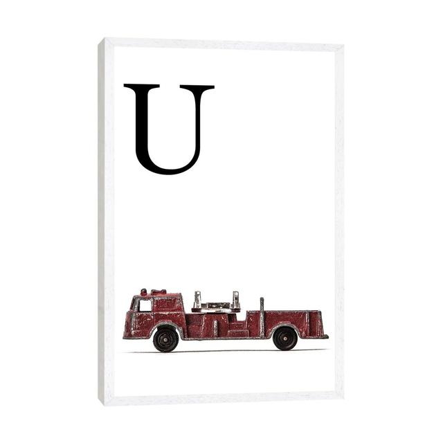 U Fire Engine Letter - Print on Canvas Williston Forge Size: 101.6cm H x 66.04cm W x 3.81cm D, Format: White Framed on Productcaster.