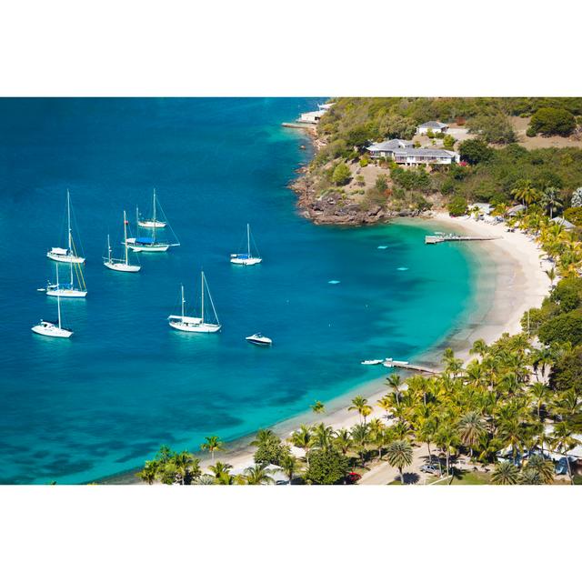 Sailboats at little beach House of Hampton Size: 51cm H x 76cm W on Productcaster.