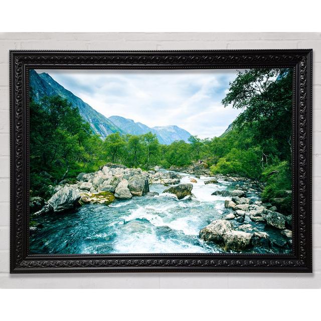 Stunning Rapids Of Water Forest Framed Print Union Rustic Format: Black Framed Paper, Size: 42cm H x 59.7cm W x 3cm D on Productcaster.