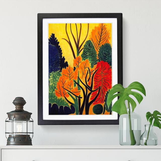 Painted Autumn Forest - Picture Frame Print Big Box Art Size: 64cm H x 46cm W x 2cm D, Format: Walnut on Productcaster.