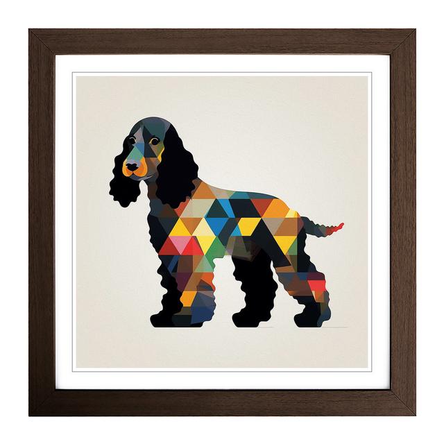 Cocker Spaniel Bauhaus No.1 - Single Picture Frame Print on Wood 17 Stories Format: Walnut on Productcaster.