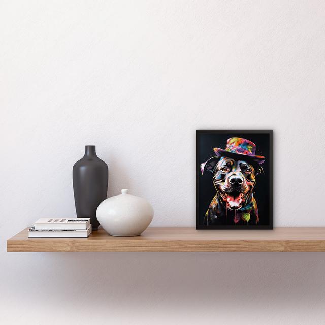 Ballenger Rottweiler in Bow Tie and Multicoloured Top Hat - Single Picture Frame Art Prints Maturi on Productcaster.