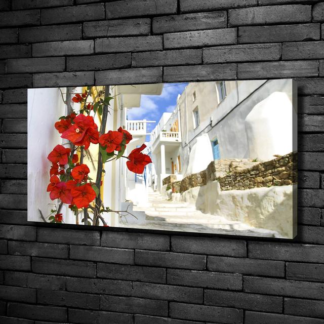 Mykonos Greece - Print Ebern Designs Format: Canvas, Size: 50cm H x 100cm W x 2cm D on Productcaster.