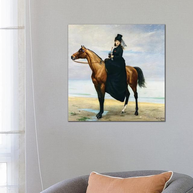 Equestrian Portrait of Mademoiselle Croizette, 1873 by Charles Emile Auguste Carolus-Duran - Wrapped Canvas Painting ClassicLiving Size: 66.04cm H x 6 on Productcaster.