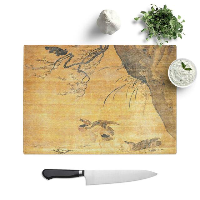 Tempered Glass Various Birds by Lu Ji Chopping Board East Urban Home Size: 39 cm W x 28.5 cm L on Productcaster.