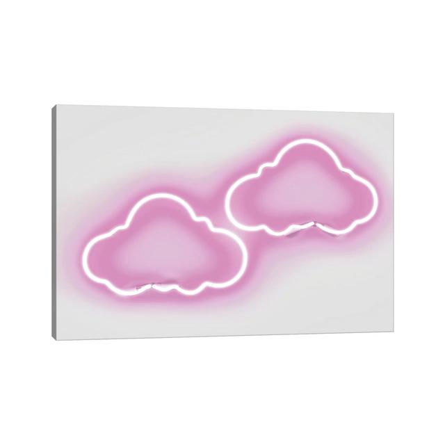 Neon Clouds by Hailey Carr - Wrapped Canvas Graphic Art Isabelle & Max Size: 45.72cm H x 66.04cm W x 3.81cm D on Productcaster.