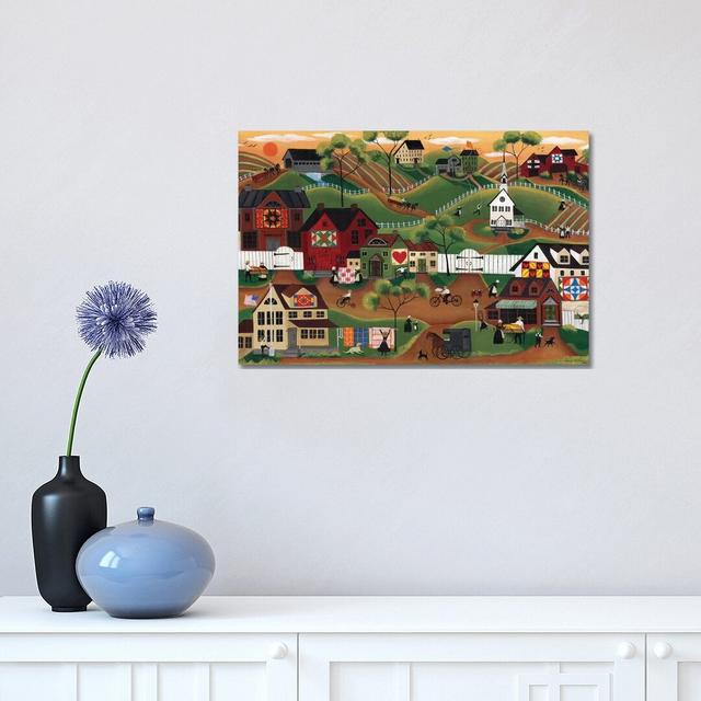 Amish Quilt Village by Cheryl Bartley - Wrapped Canvas Gallery-Wrapped Canvas Giclée ClassicLiving Size: 30.48cm H x 45.72cm W x 1.905cm D on Productcaster.