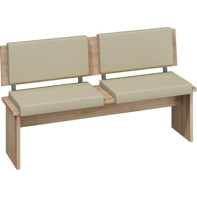 Topsham Faux leather Bench Latitude Run Colour: Bright Sonoma/Eco Beige on Productcaster.