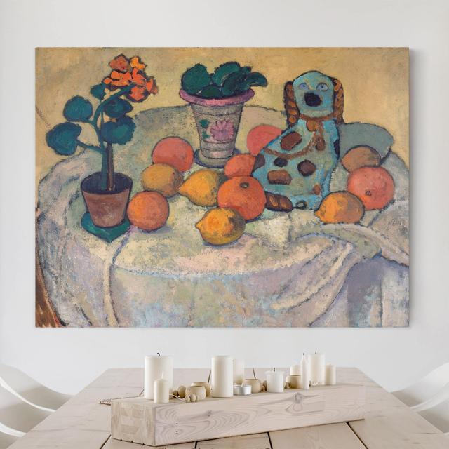 Leinwandbild Still Life with Oranges and Stoneware Dog von Paula Modersohn-Becker Rosalind Wheeler Größe: 60 cm H x 80 cm B on Productcaster.