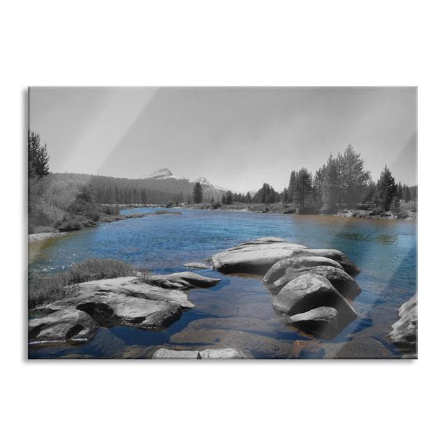 Glasbild Tuolumne River Yosemite Union Rustic Größe: 60cm H x 80cm B x 0,4cm T on Productcaster.