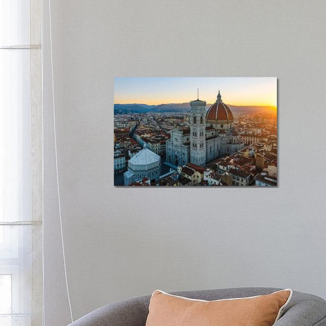 Sunrise In Florence, Italy by Matteo Colombo - Gallery-Wrapped Canvas Giclée on Canvas Rosalind Wheeler Size: 45.72cm H x 66.04cm W x 3.81cm D, Format on Productcaster.