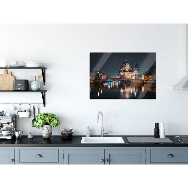 Berlin Cathedral On The Spree At Night - No Frame Print on Glass Brayden Studio Size: 70cm H x 100cm W on Productcaster.