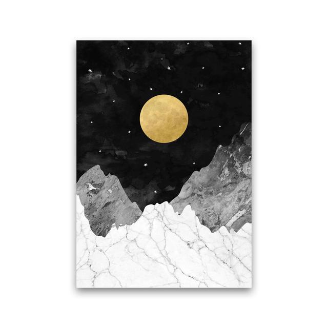 Moon And Stars - Print Metro Lane Frame Option: No Framed, Size: 84cm H x 60cm W x 1cm D on Productcaster.