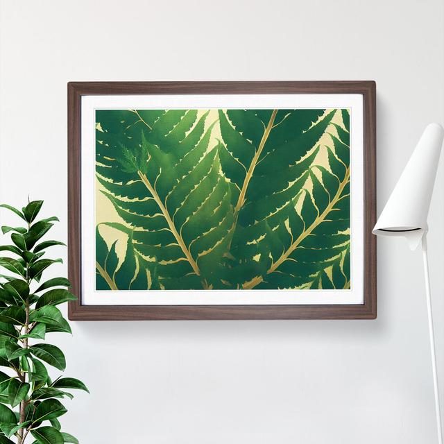 Evolving Fern Leaf - Picture Frame Graphic Art 17 Stories Frame Colour: Walnut, Size: 25cm H x 34cm W x 2cm D on Productcaster.