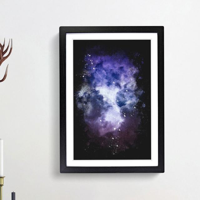 Purple Clouds - Picture Frame Painting Print East Urban Home Frame Option: Black Framed, Size: 45cm H x 33cm W x 2cm D on Productcaster.