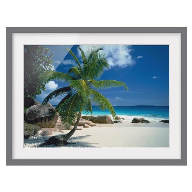 Dream Beach - Picture Framed Photographic Art Print on Paper East Urban Home Frame Options: Matt grey, Size: 40cm H x 55cm W on Productcaster.