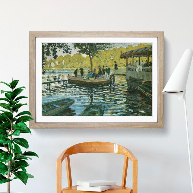 Bain a La Grenouillere by Claude Monet - Picture Frame Painting East Urban Home Frame Option: Oak Framed, Size: 27cm H x 36cm W x 2cm D on Productcaster.