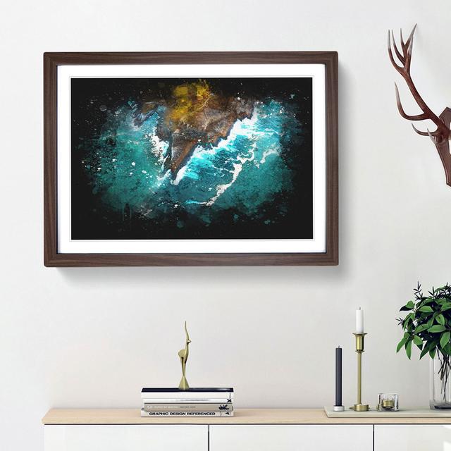 Coast of Santander in Austria - Picture Frame Graphic Art Print East Urban Home Size: 45cm H x 63cm W x 2cm D, Frame Option: Walnut Framed on Productcaster.