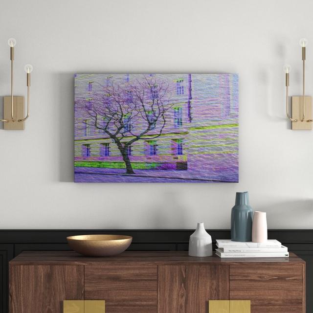 London Lonely Tree Graphic Art Wrapped on Canvas East Urban Home Size: 61 cm H x 92 cm W x 4 cm D on Productcaster.