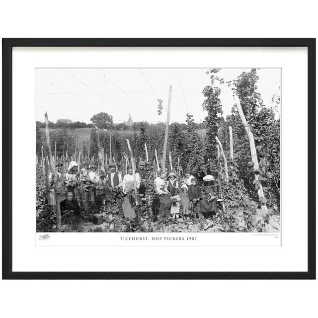 'Ticehurst, Hop Pickers 1907' by Francis Frith - Picture Frame Photograph Print on Paper The Francis Frith Collection Size: 40cm H x 50cm W x 2.3cm D on Productcaster.