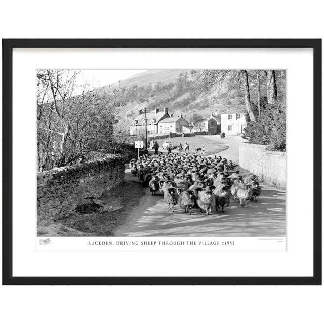 'Buckden, Driving Sheep Through the Village C1955' - Picture Frame Photograph Print on Paper The Francis Frith Collection Size: 45cm H x 60cm W x 2.3c on Productcaster.