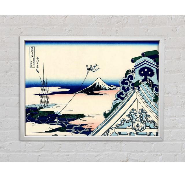 Hokusai Asakusa Honganji Temple - Single Picture Frame Art Prints on Canvas Bright Star Size: 59.7cm H x 84.1cm W x 3.3cm D on Productcaster.