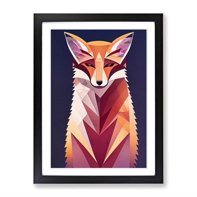 FRM-V0523-1044X Fox Unique Abstract Vol.2 - Picture Frame Graphic Art Alpen Home Size: 64cm H x 46cm W x 2cm D, Format: Oak Framed on Productcaster.