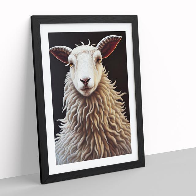 An Amazing Sheep - Picture Frame Graphic Art Brambly Cottage Frame Colour: Black, Size: 64cm H x 46cm W x 2cm D on Productcaster.