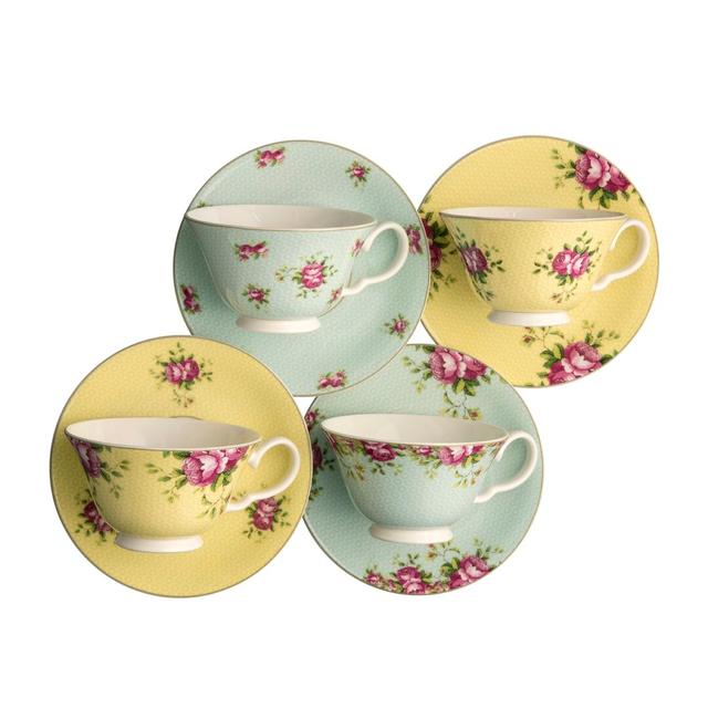 Archive Rose Teacup and Saucer Set Belleek Home on Productcaster.