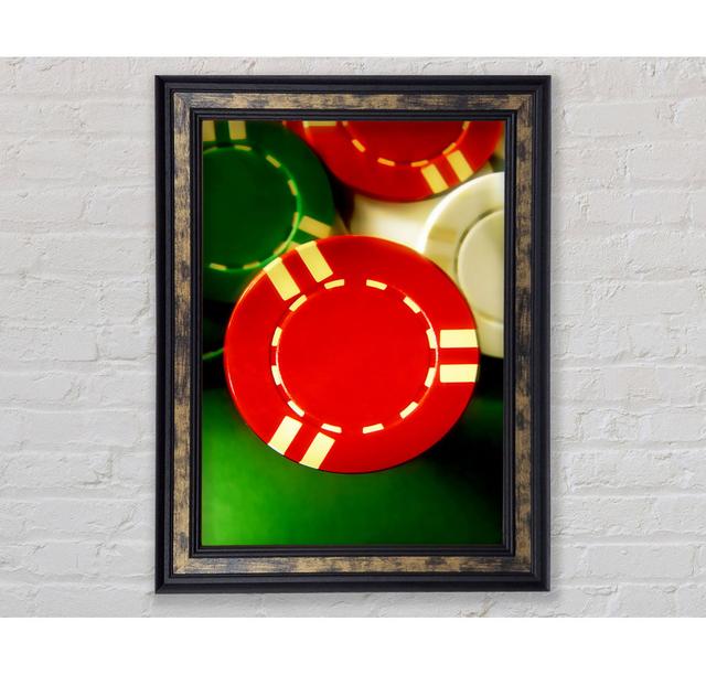 Poker Chips - Single Picture Frame Art Prints Bright Star Size: 100cm H x 141.4cm W on Productcaster.