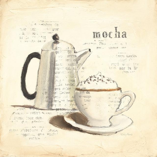 Parisian Coffee I by Emily Adams - Wrapped Canvas Graphic Art Maturi Size: 76cm H x 76cm W on Productcaster.