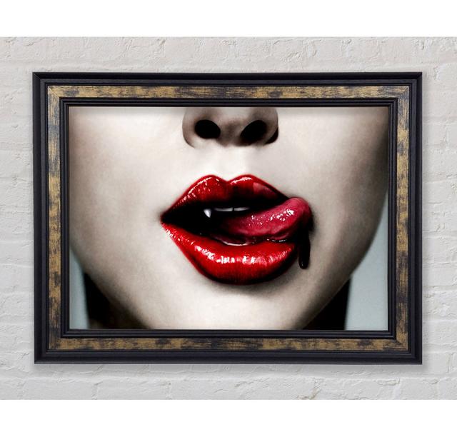 Vampire Lips - Single Picture Frame Art Prints Bright Star Size: 42cm H x 59.7cm W on Productcaster.