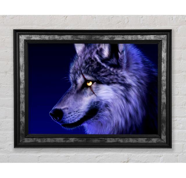 Blue Wolf Eye - Single Picture Frame Art Prints Bright Star Size: 84.1cm H x 142.2cm W x 8cm D on Productcaster.