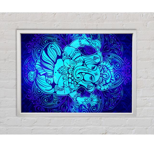 Hindu God Ganesha 4 - Single Picture Frame Art Prints on Canvas Bright Star Size: 84.1cm H x 118.9cm W on Productcaster.