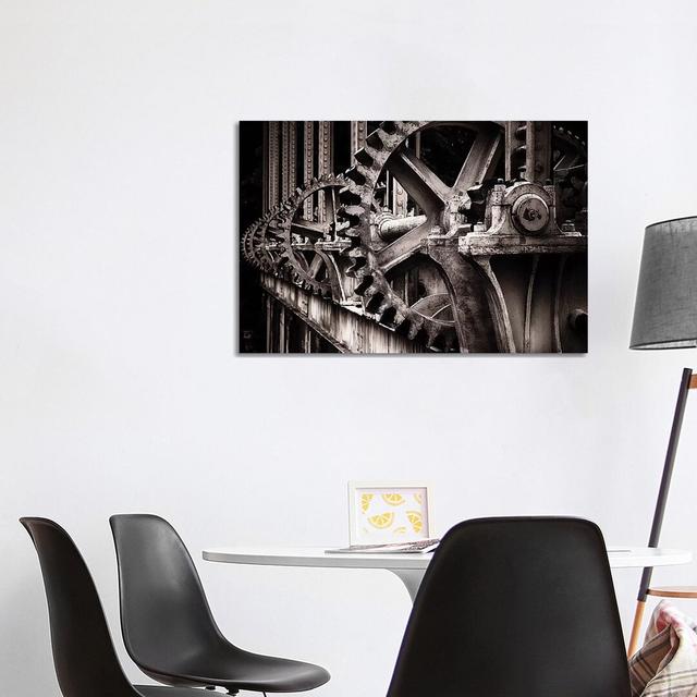 Gear Of A Sluice Gate On The Rhone River by George Oze - Wrapped Canvas Print Latitude Run Size: 66.04cm H x 101.6cm W x 3.81cm D on Productcaster.